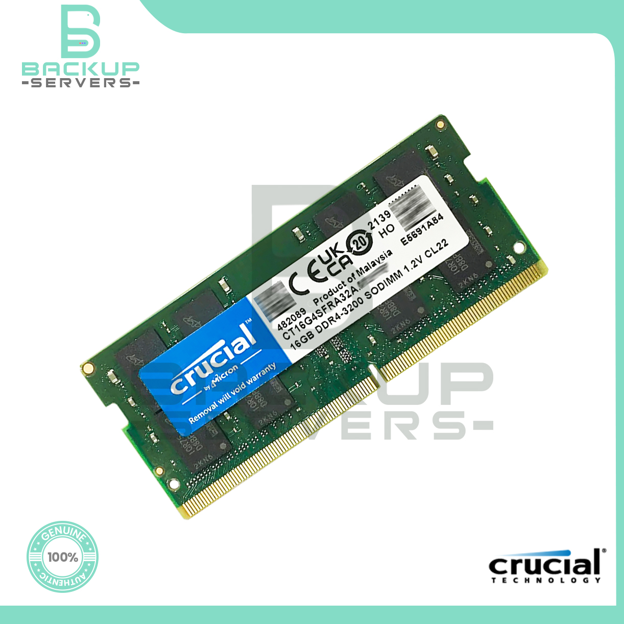 CT16G4SFRA32A Crucial 16GB DDR4-3200MHz PC4-25600 CL22 Non-ECC